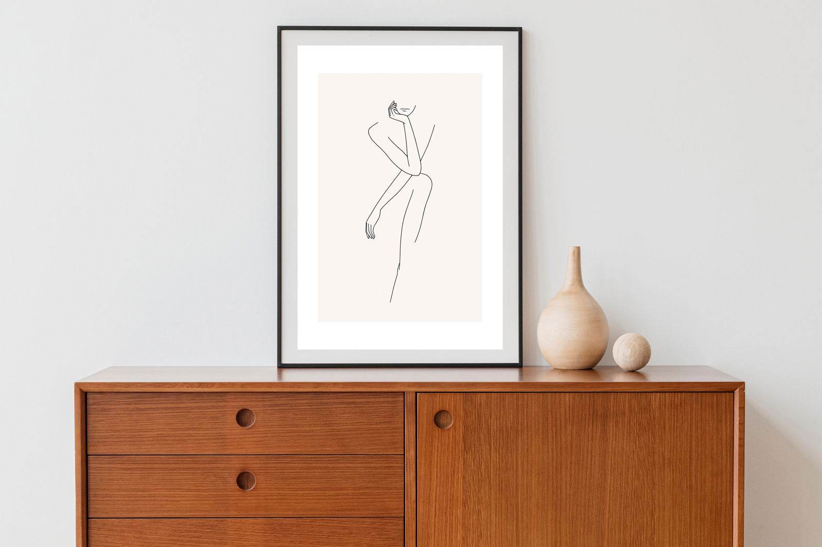 Female Figure Line Art poster - Hakyarts