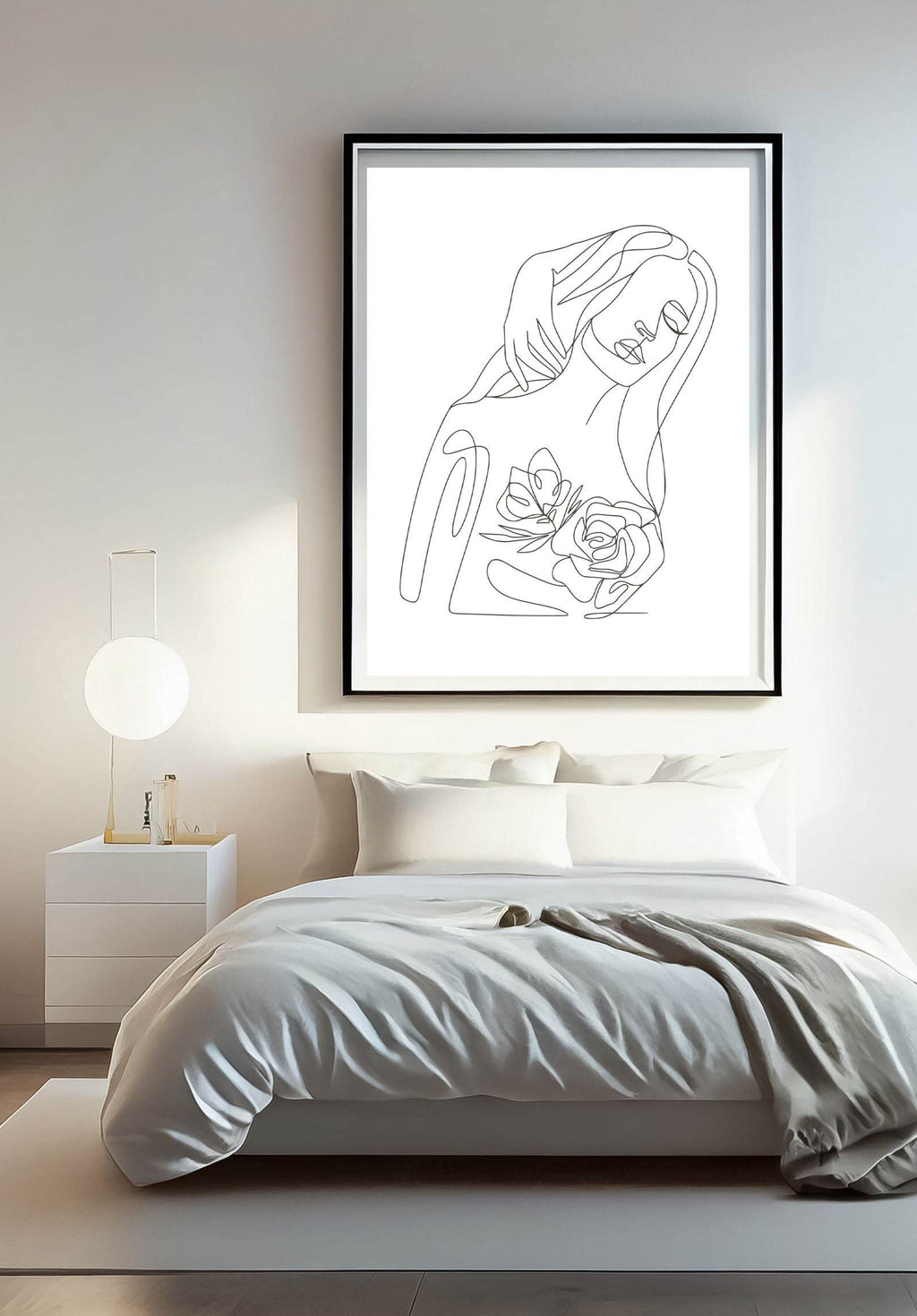 Female Line Art Poster - Hakyarts