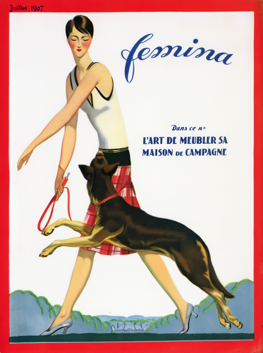 Femina July 1927 – L’art de meubler sa maison de campagne – Vintage Editorial Art Print