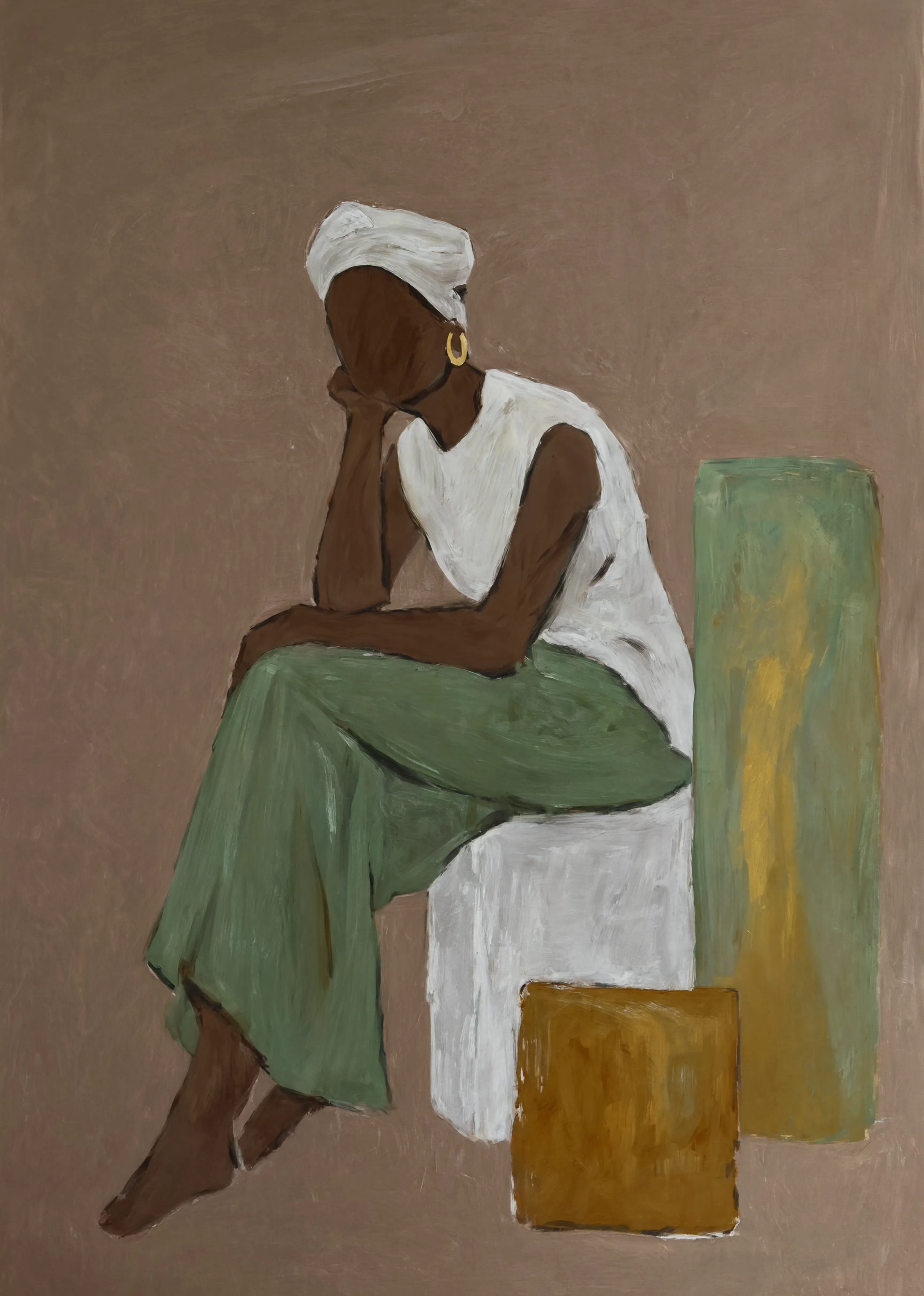Elegant Seated Lady | Modern Figurative Art Print