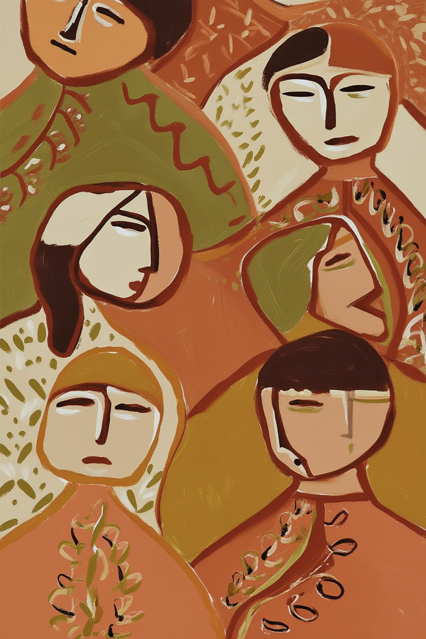 Duo of Figurative Face Prints – Elegant Minimalist Wall Art - Hakyarts