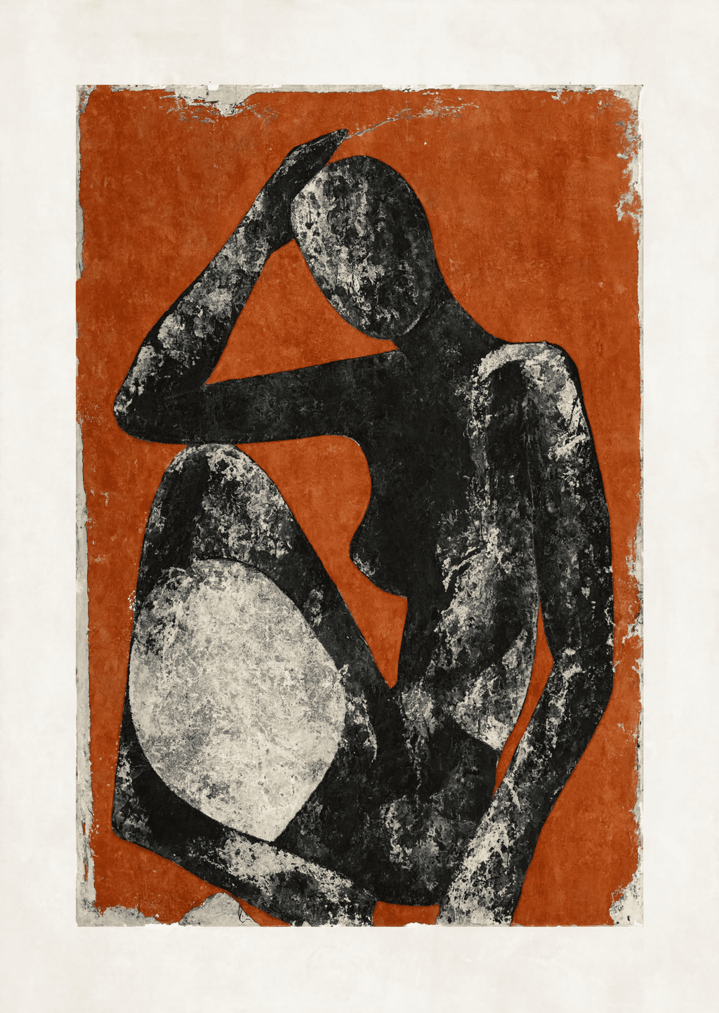 Terracotta New Figure Variation | Contemporary Figurative Wall Art Print