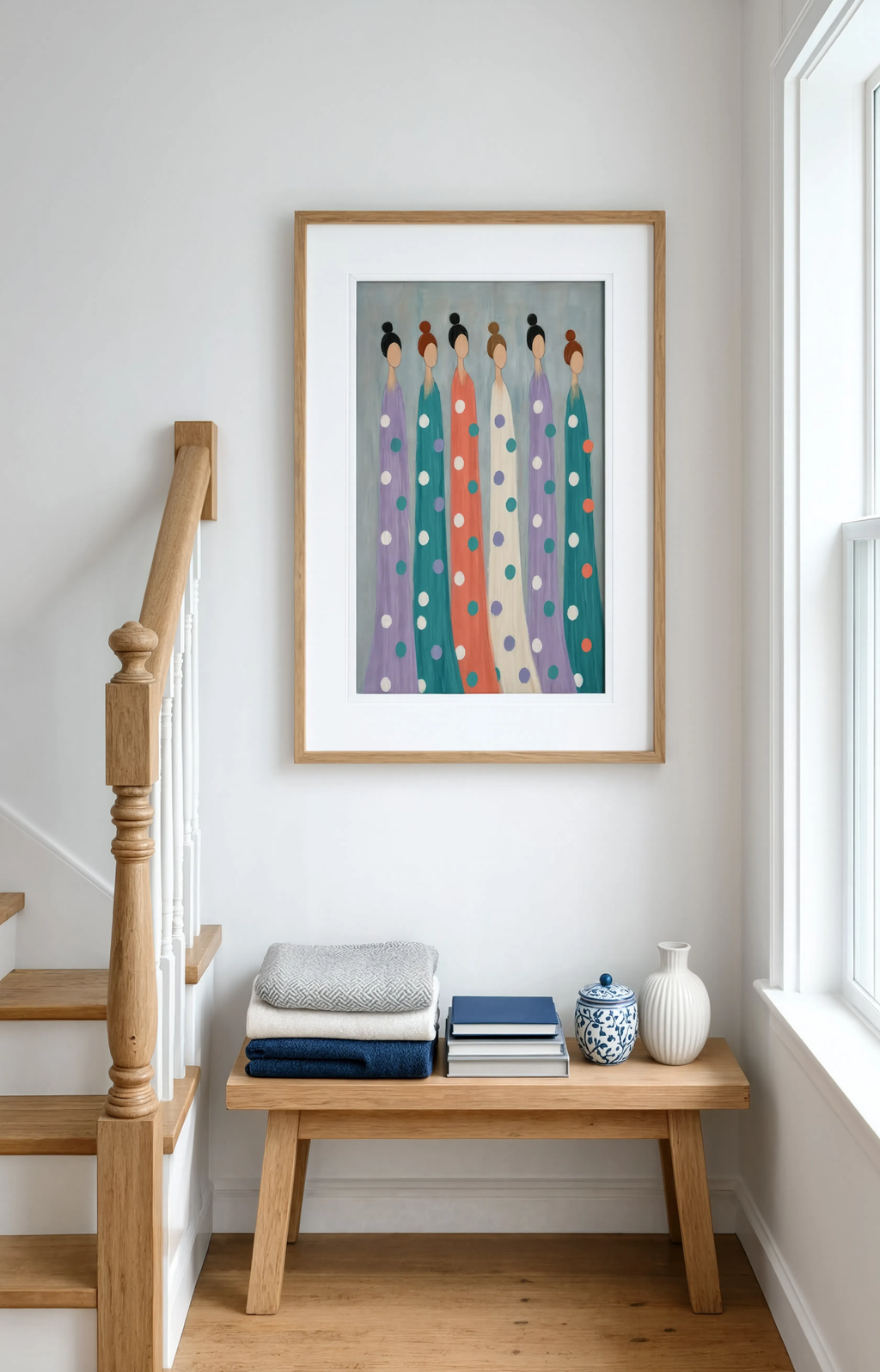 Lavender Coral Figures | Contemporary Abstract Figurative Wall Art