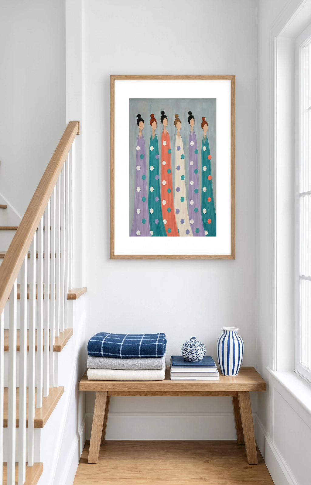 Lavender Coral Figures | Contemporary Abstract Figurative Wall Art