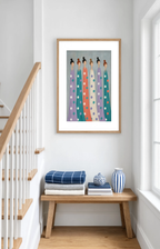 Lavender Coral Figures | Contemporary Abstract Figurative Wall Art