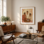 Figures with Figs & Flowers | Contemporary Botanical Figurative Wall Art
