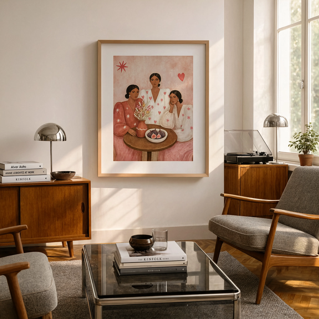Figures with Figs & Flowers | Contemporary Botanical Figurative Wall Art