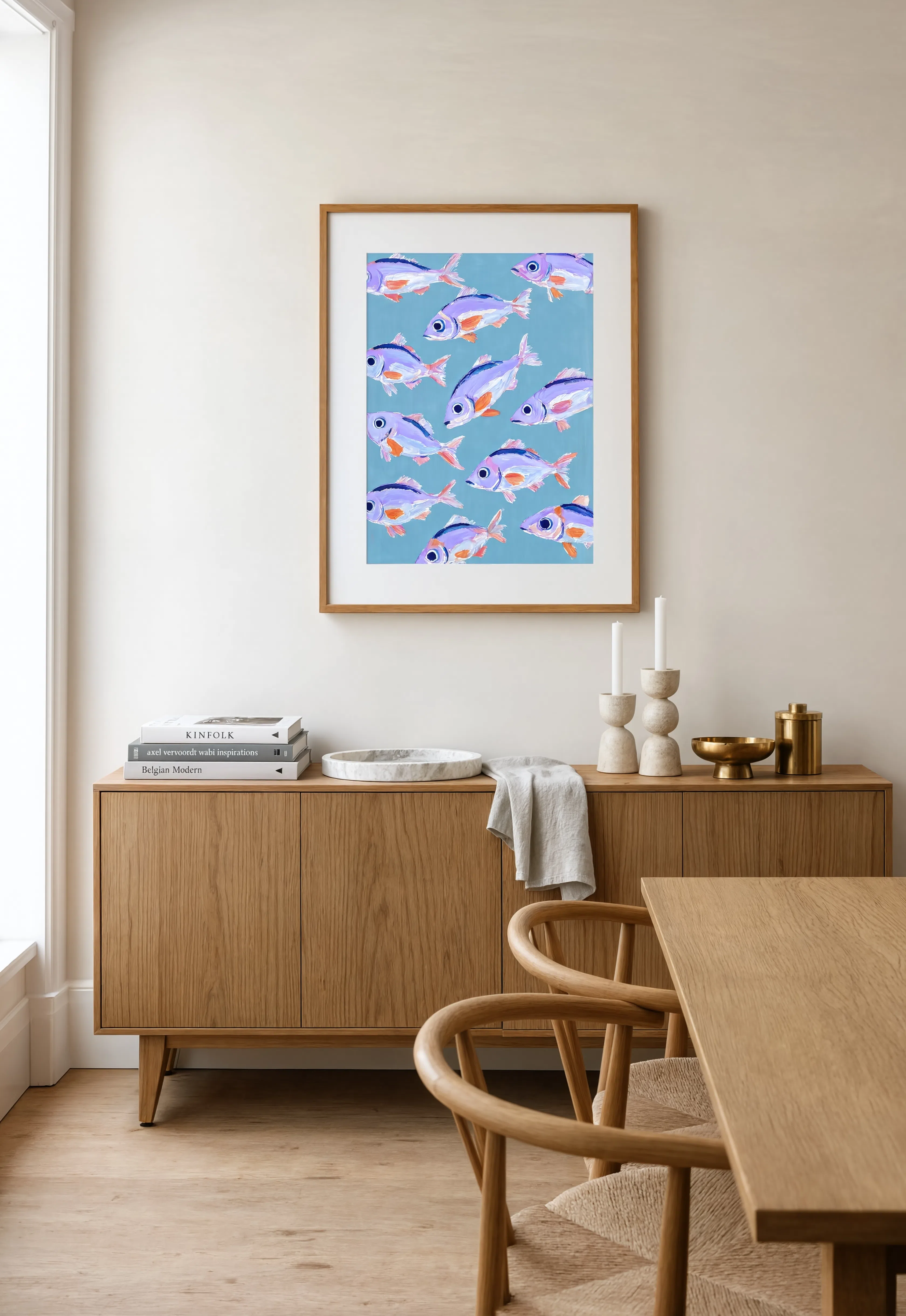 Purple Fish Variation | Contemporary Figurative Art Print