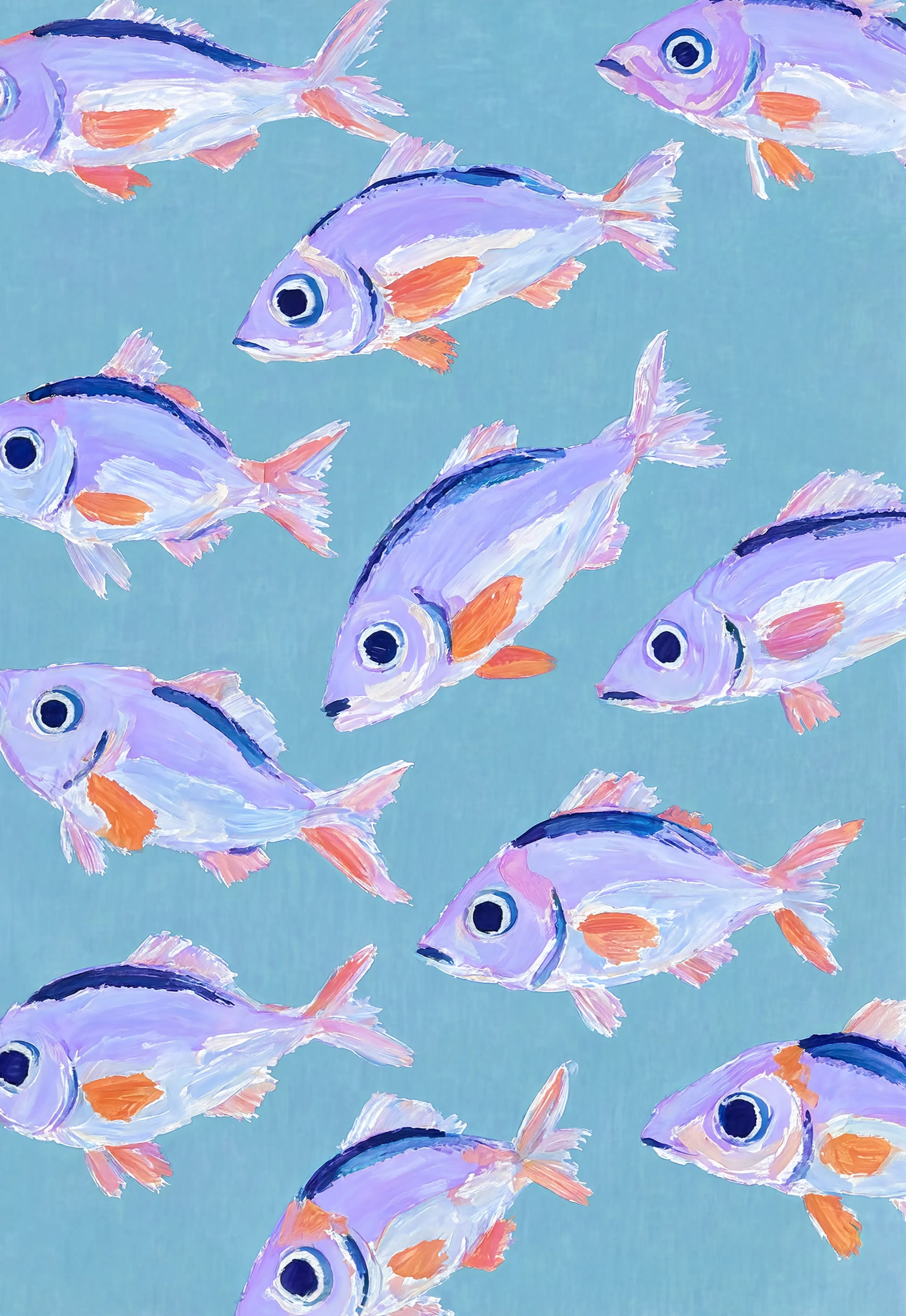 Purple Fish Variation | Contemporary Figurative Art Print