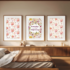 Preppy Coquette Wall Art – Kitchen Set of 3 - Hakyarts