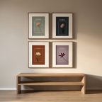 Set of 4 Art Prints  – Floral Harmony - Hakyarts