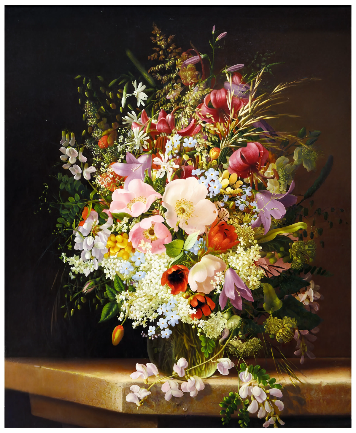 Still Life of Flowers – Classical Botanical & Decorative Art Print