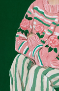 Floral Sweater Muse | Contemporary Figurative Wall Art Print