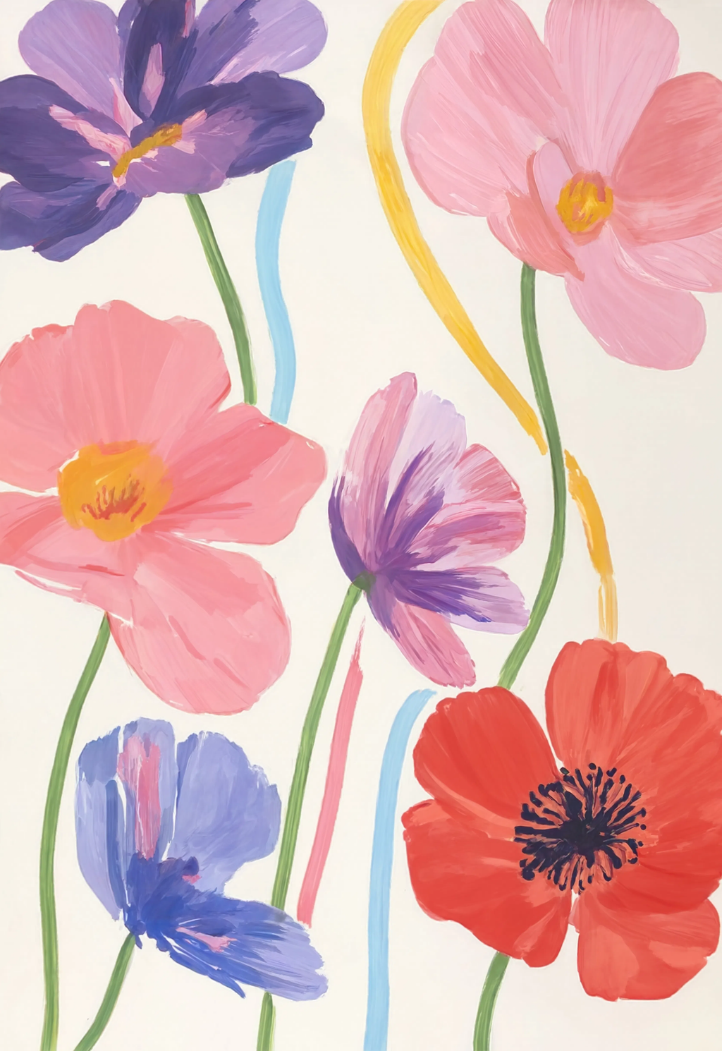 Watercolour Floral Variation | Elegant Botanical Wall Art