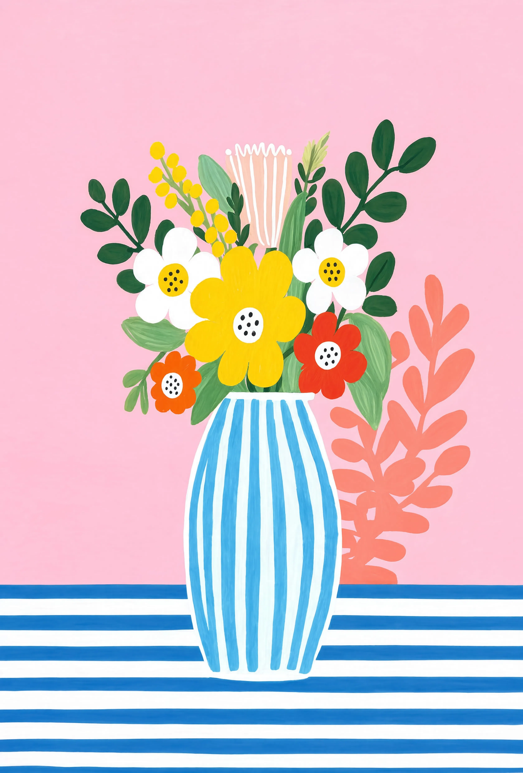 Floral Vase | Contemporary Still Life Wall Art