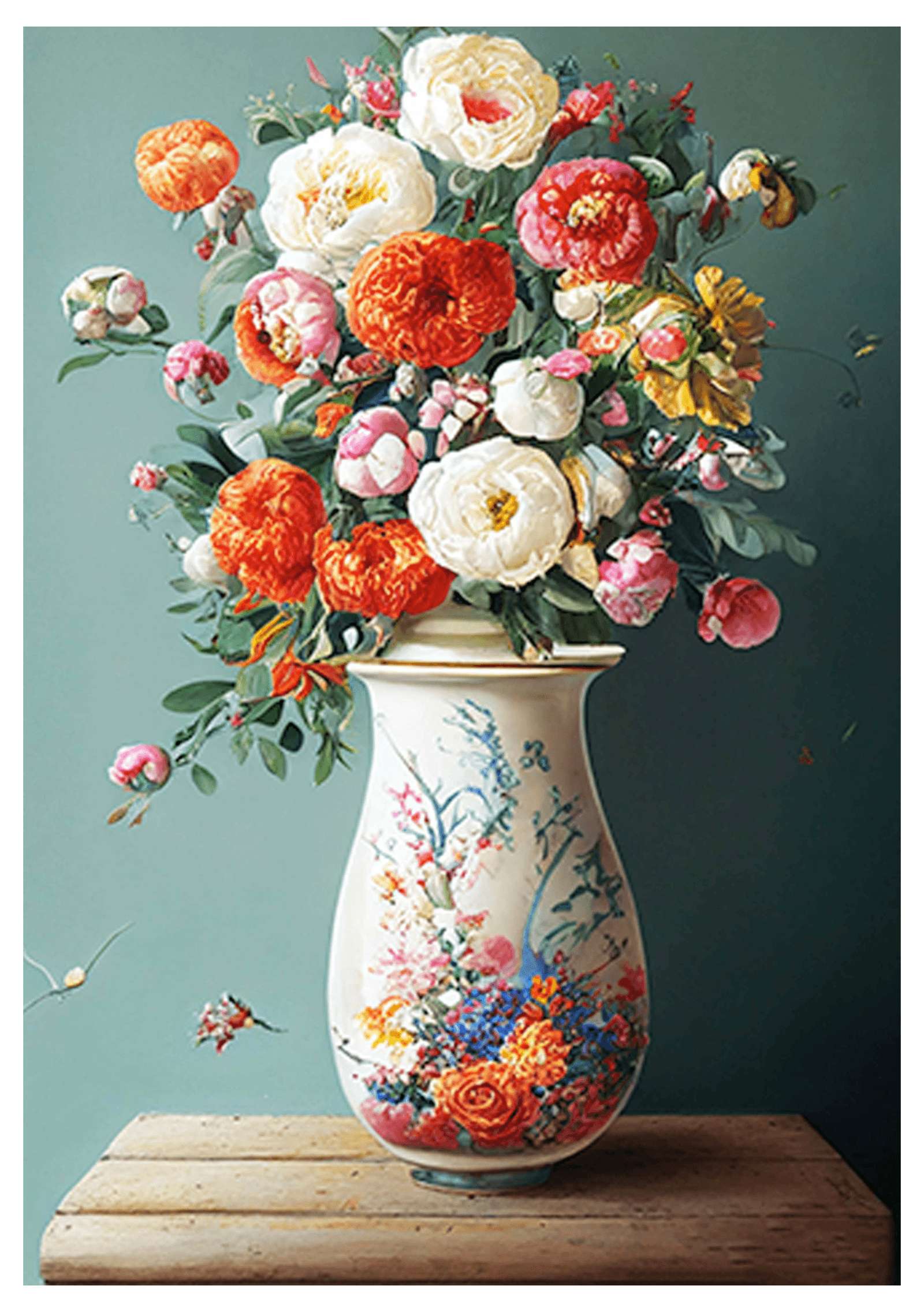 Floral Vase Poster - Hakyarts