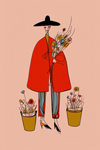 Marché aux Fleurs – Estampe illustrée de couleurs et de vie