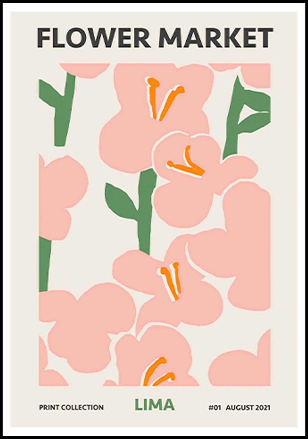 Flower Market Print Collection Poster - Hakyarts