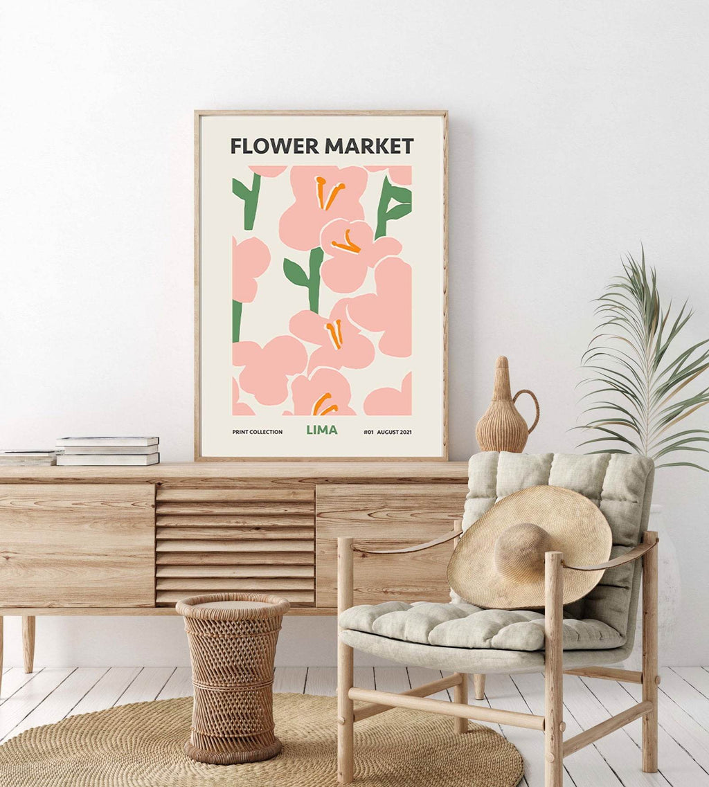 Flower Market Print Collection Poster - Hakyarts