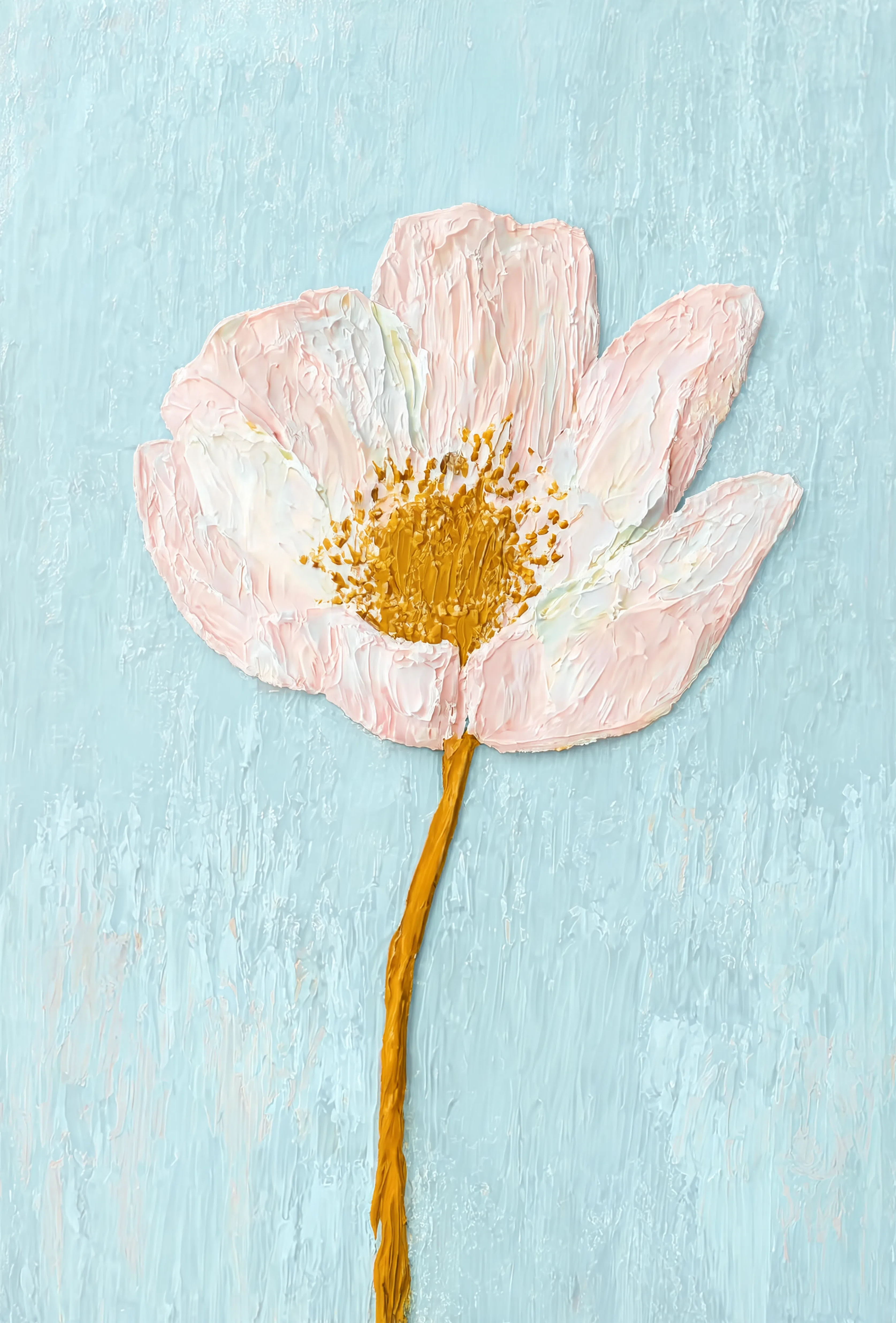 Set of 2 Flower on Baby Blue & Egon Schiele – Portrait of a Woman | Contemporary Botanical & Portrait Wall Art