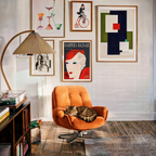 Set of 5 Vintage & Modern Art Prints – Harper's Bazaar, Hugo Scheiber, Cycling, Figurative & Abstract Art
