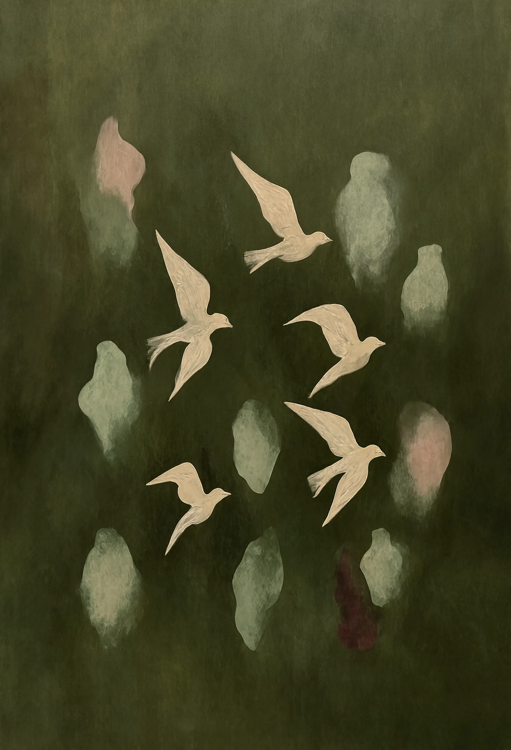 Flying Birds | Contemporary Nature Wall Art Print