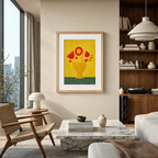 Folk-Art Floral | Contemporary Botanical Wall Art Print