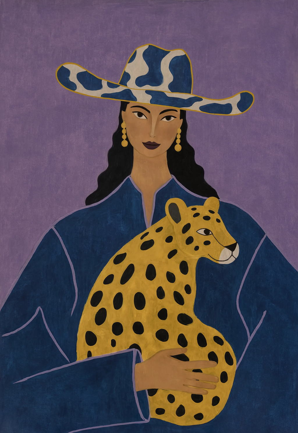 Stunning Black Woman Folklore Cowgirl Collection | Contemporary Wall Art