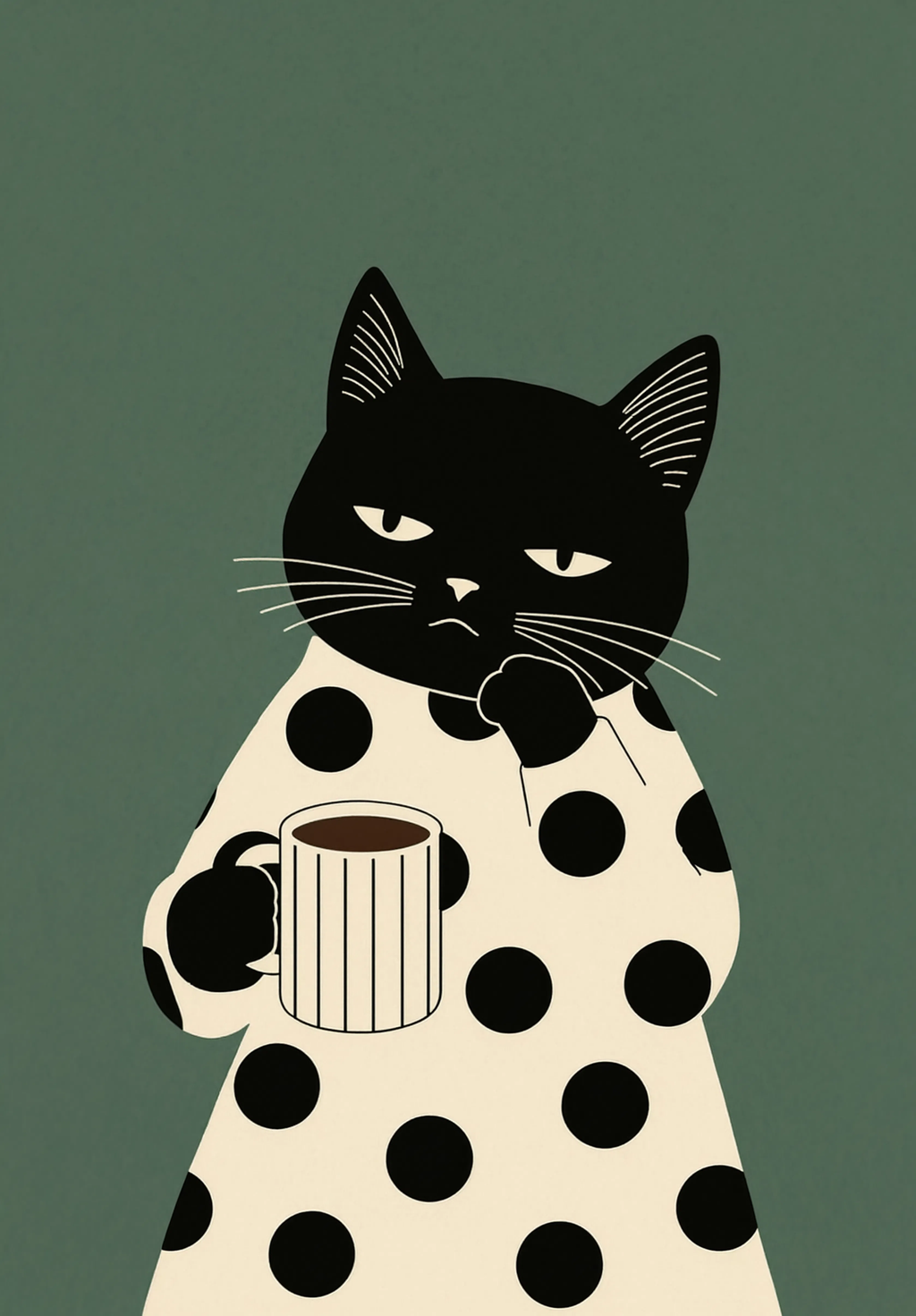A Quiet Coffee | Contemporary Animal Wall Art Print