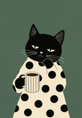 A Quiet Coffee | Contemporary Animal Wall Art Print