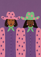 Modern Black Girls Cowgirl | Contemporary Western Art Print