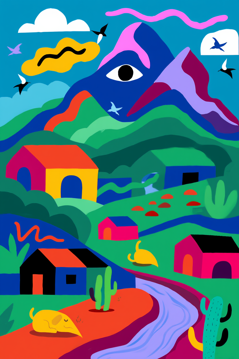 Set of 3 Colourful Mediterranean Village Prints – Bright Illustrated Wall Art