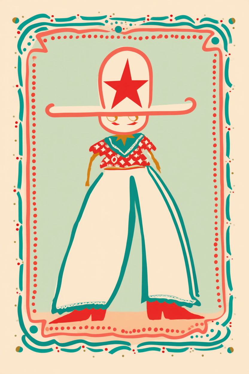 Set of 3 Folk Art Prints – Colourful Illustrated Wall Decor