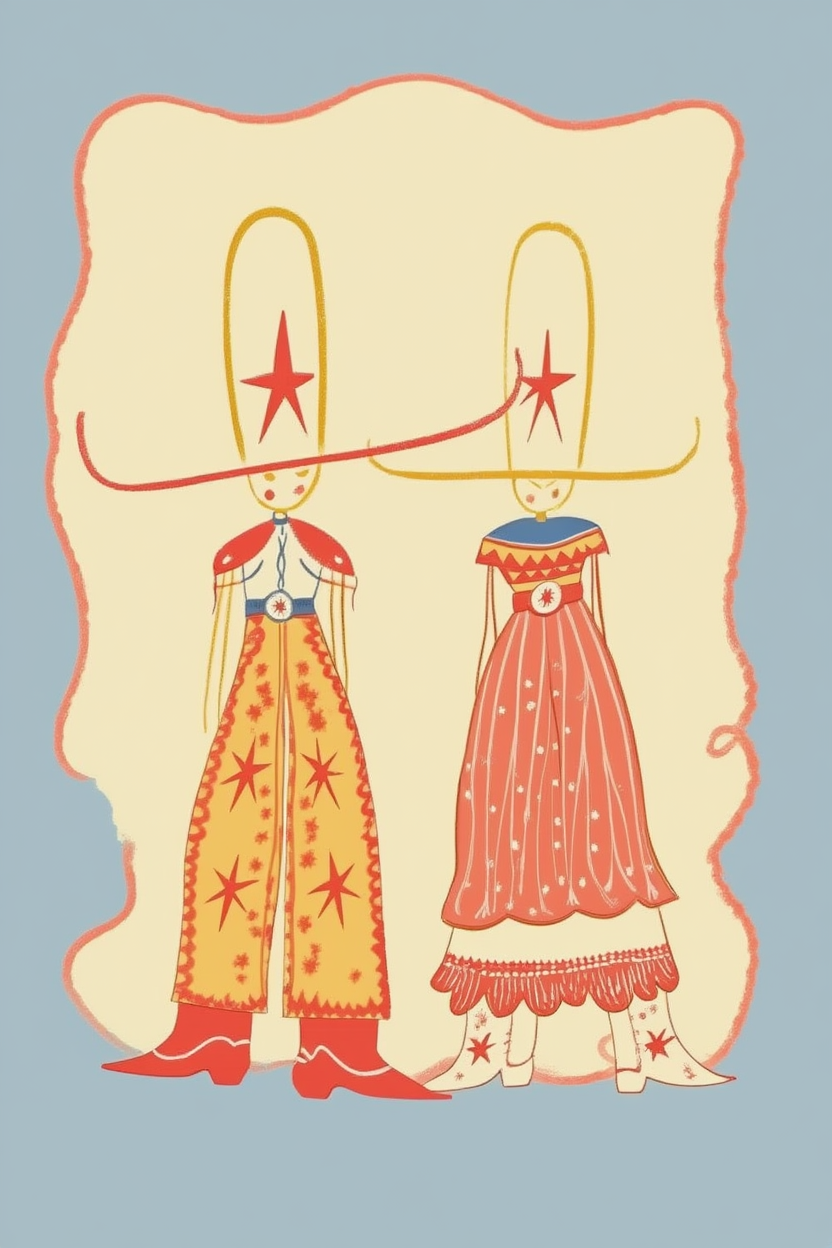 Set of 3 Folk Art Prints – Colourful Illustrated Wall Decor