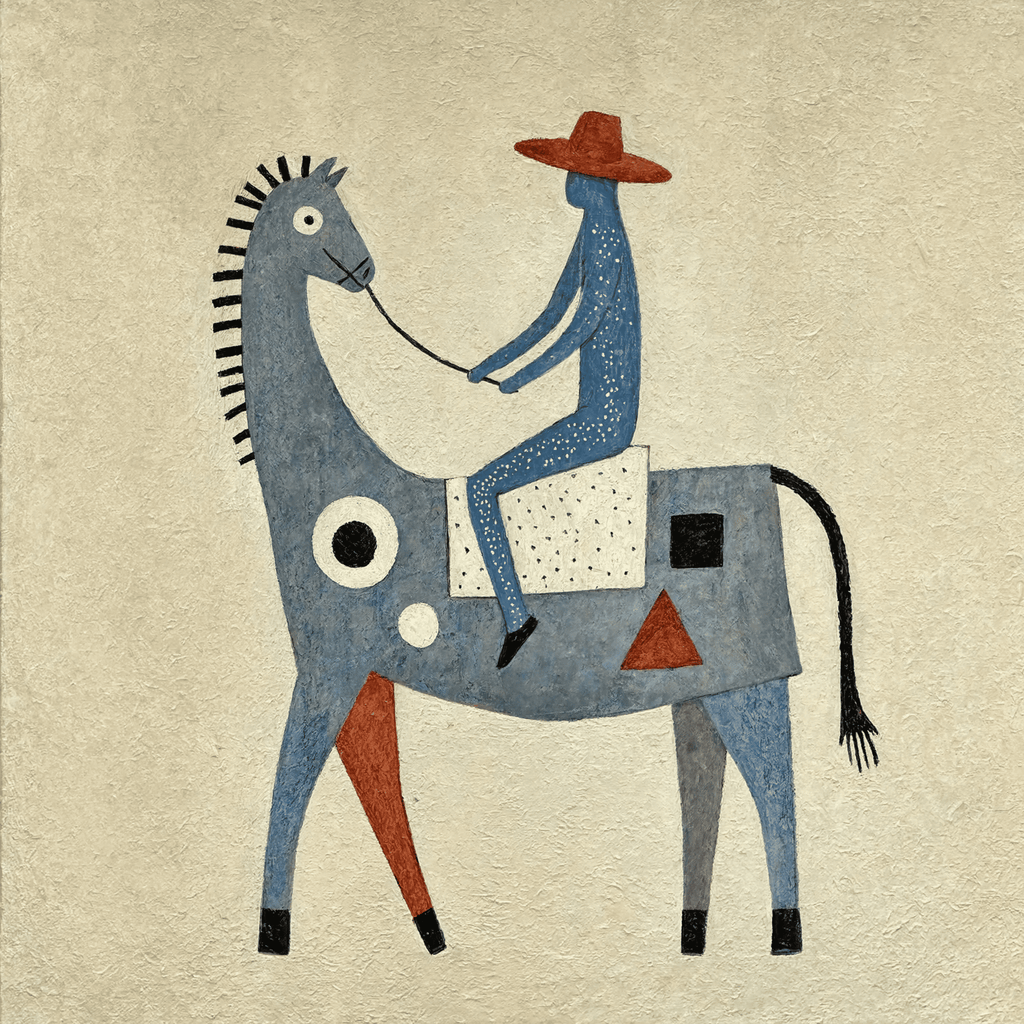 Folk Modernist Variation I | Contemporary Folk Art Wall Art Print