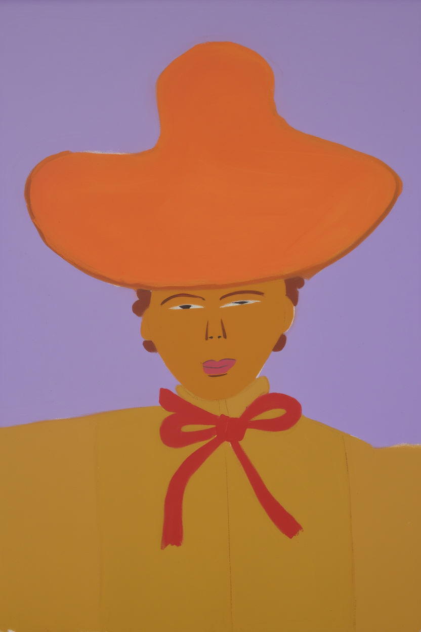 Set of 3 Folk Art Women Portraits – Modern Decorative Prints