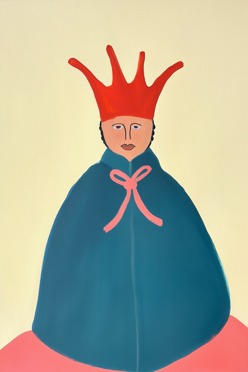 Set of 3 Folk Art Women Portraits – Modern Decorative Prints