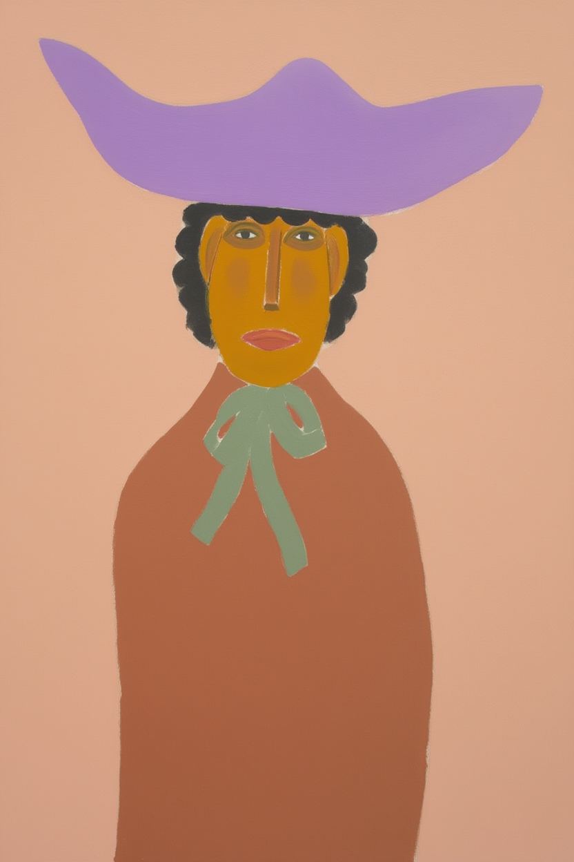 Set of 3 Folk Art Women Portraits – Modern Decorative Prints