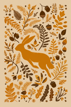 Folk Rabbit – Illustrated Animal Art Print