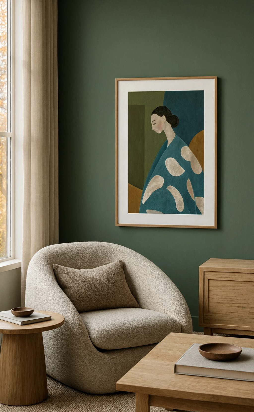 Autumnal Figurative Draped Study | Contemporary Figurative Art Print