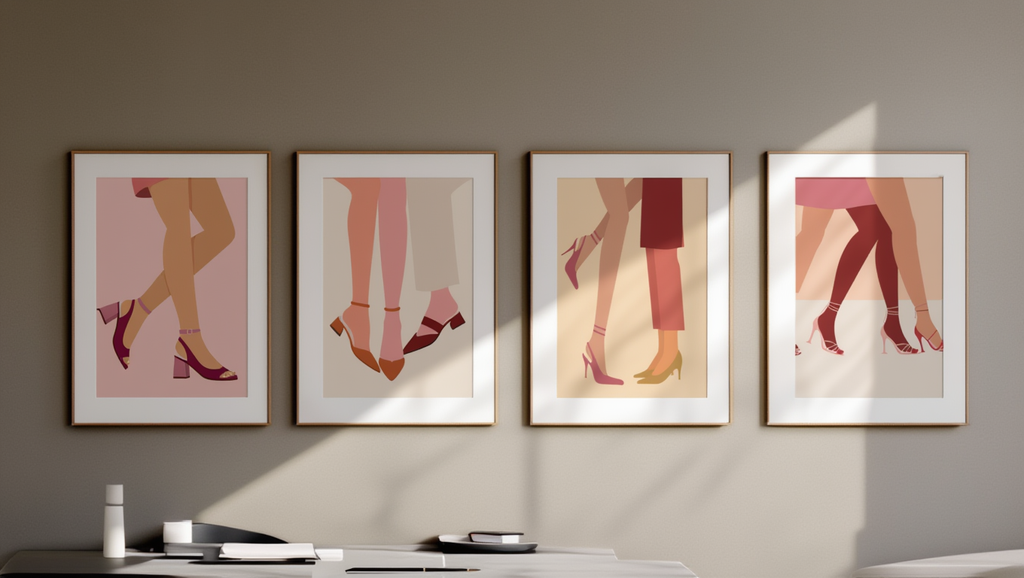 Fashion Shoes – Set of 4 Modern Wall Art Prints