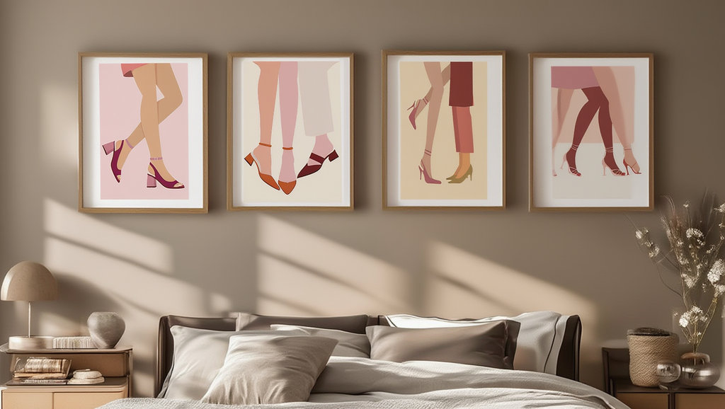 Fashion Shoes – Set of 4 Modern Wall Art Prints