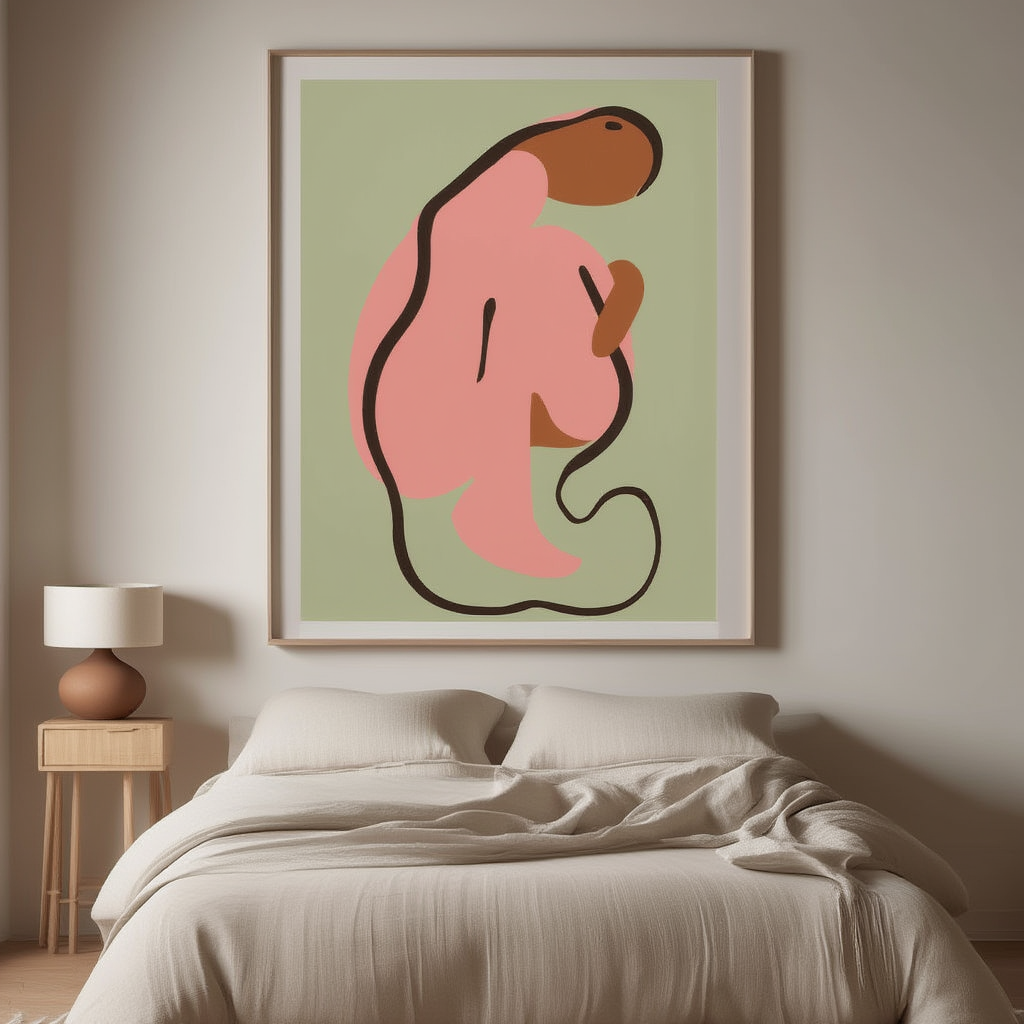 Sacred Expectation – Figurative Pregnant Woman Art Print - Hakyarts