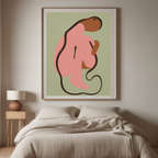 Sacred Expectation – Figurative Pregnant Woman Art Print - Hakyarts
