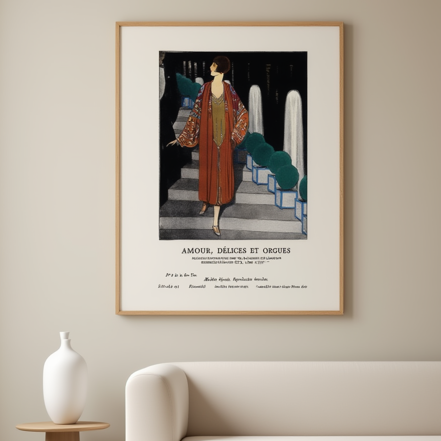 André Édouard Marty – Amours, Délices et Orgues – Vintage Art Deco Poster