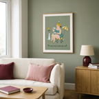 Small Breaks, Great Happiness | Contemporary Folk Art Print