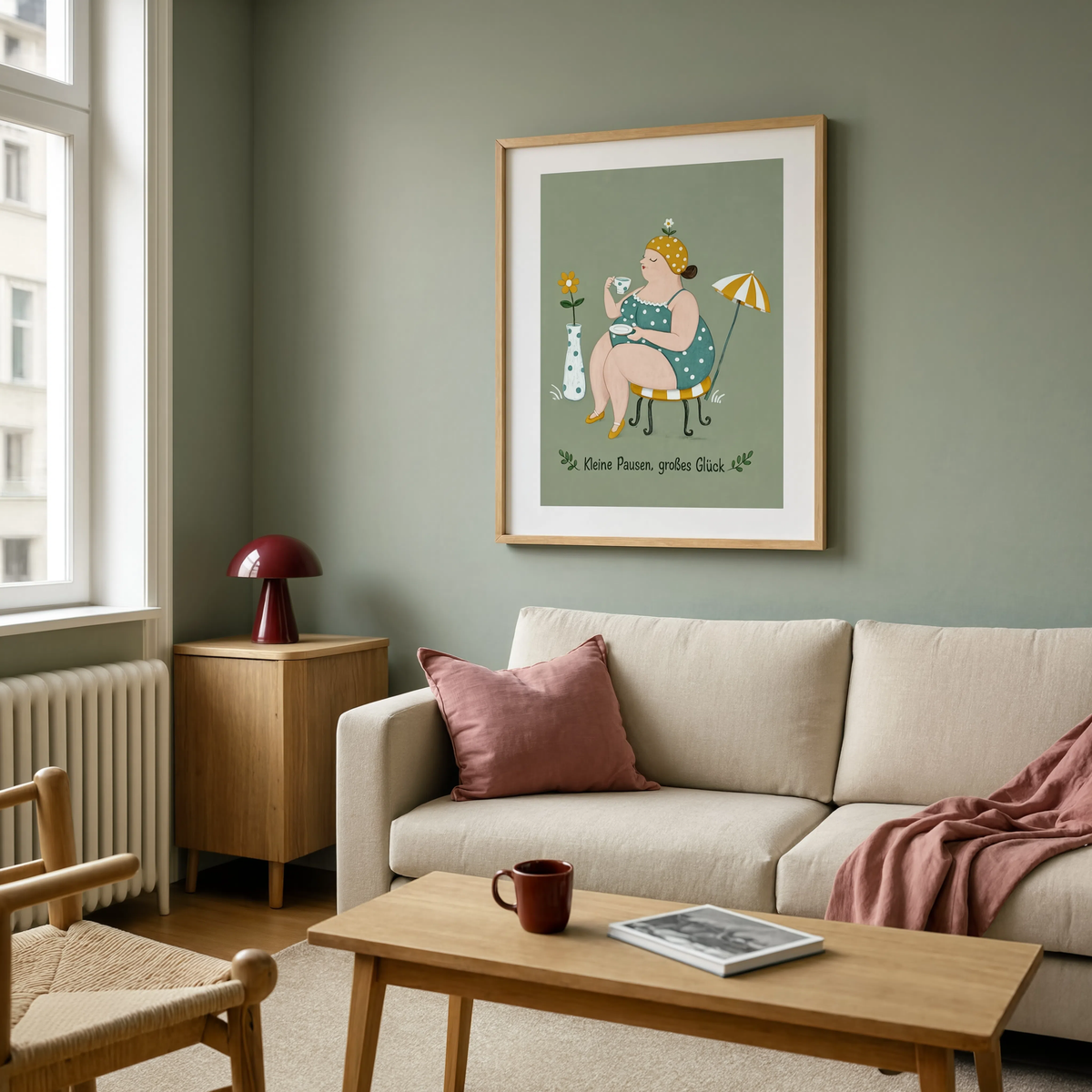 Small Breaks, Great Happiness | Contemporary Folk Art Print
