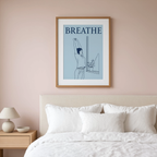 Breathe | Minimalist Quote Wall Art