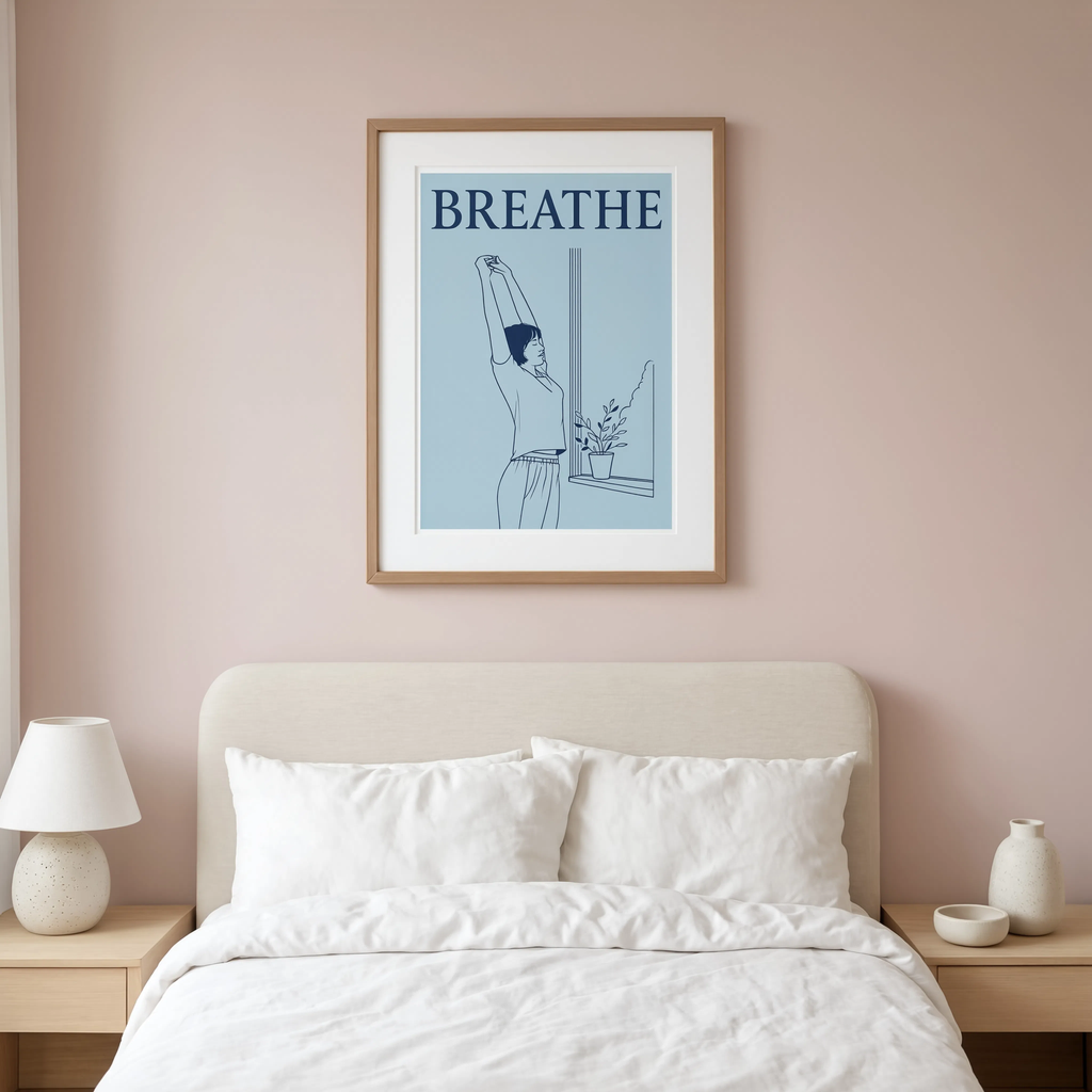 Breathe | Minimalist Quote Wall Art