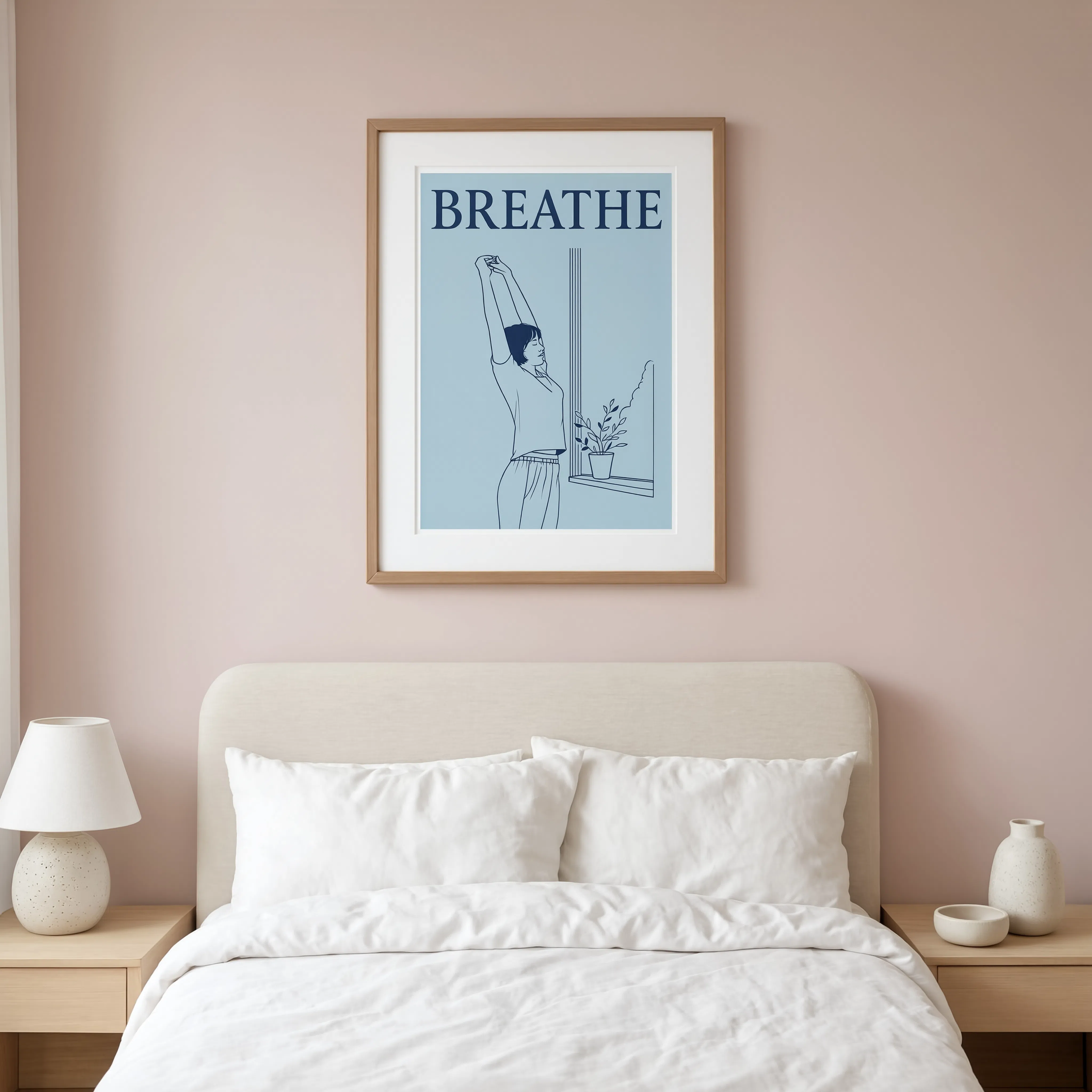 Breathe | Minimalist Quote Wall Art